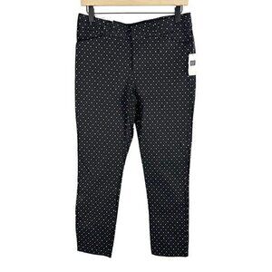 Gap Slim City Crop Ankle Slim Leg Jeans‎ Pants Silver Star Print Black Size 6